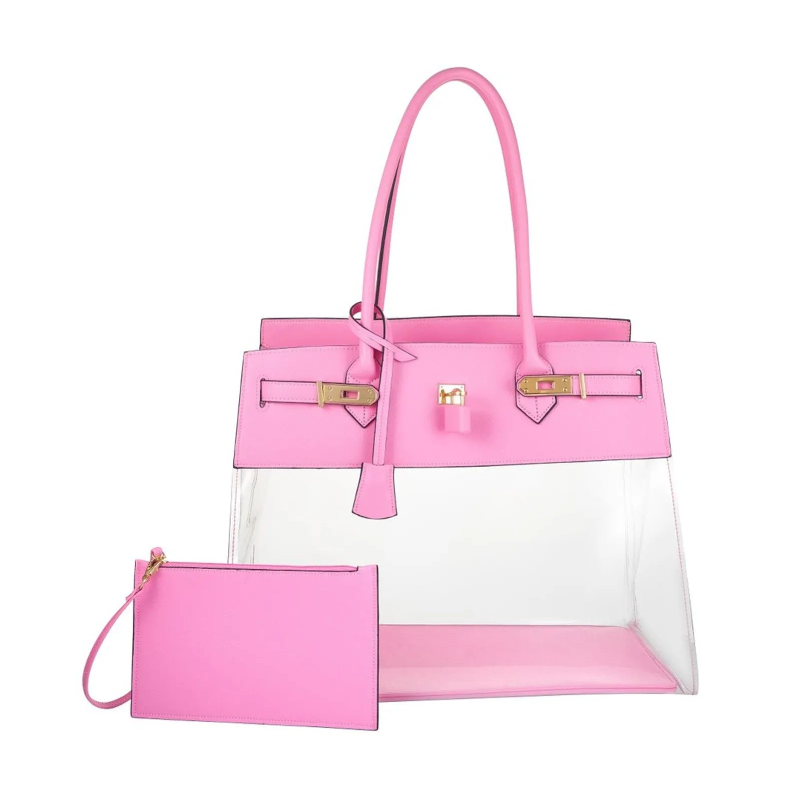 حقيبة تروبيكال وردي فاتح مقاس 40